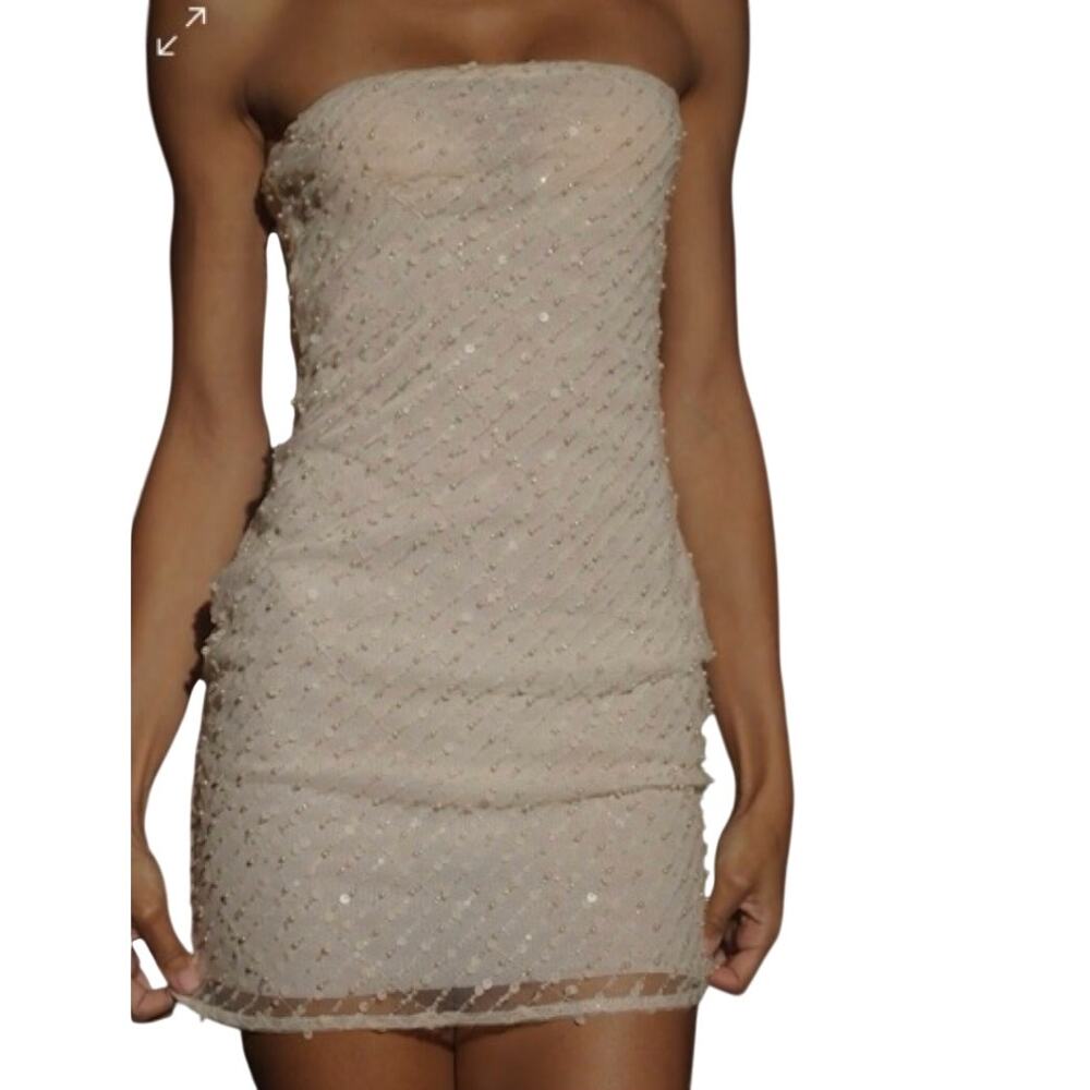Meshki Sequin Strapless Mini Dress Size Small